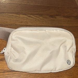 Light gray Lululemon belt bag